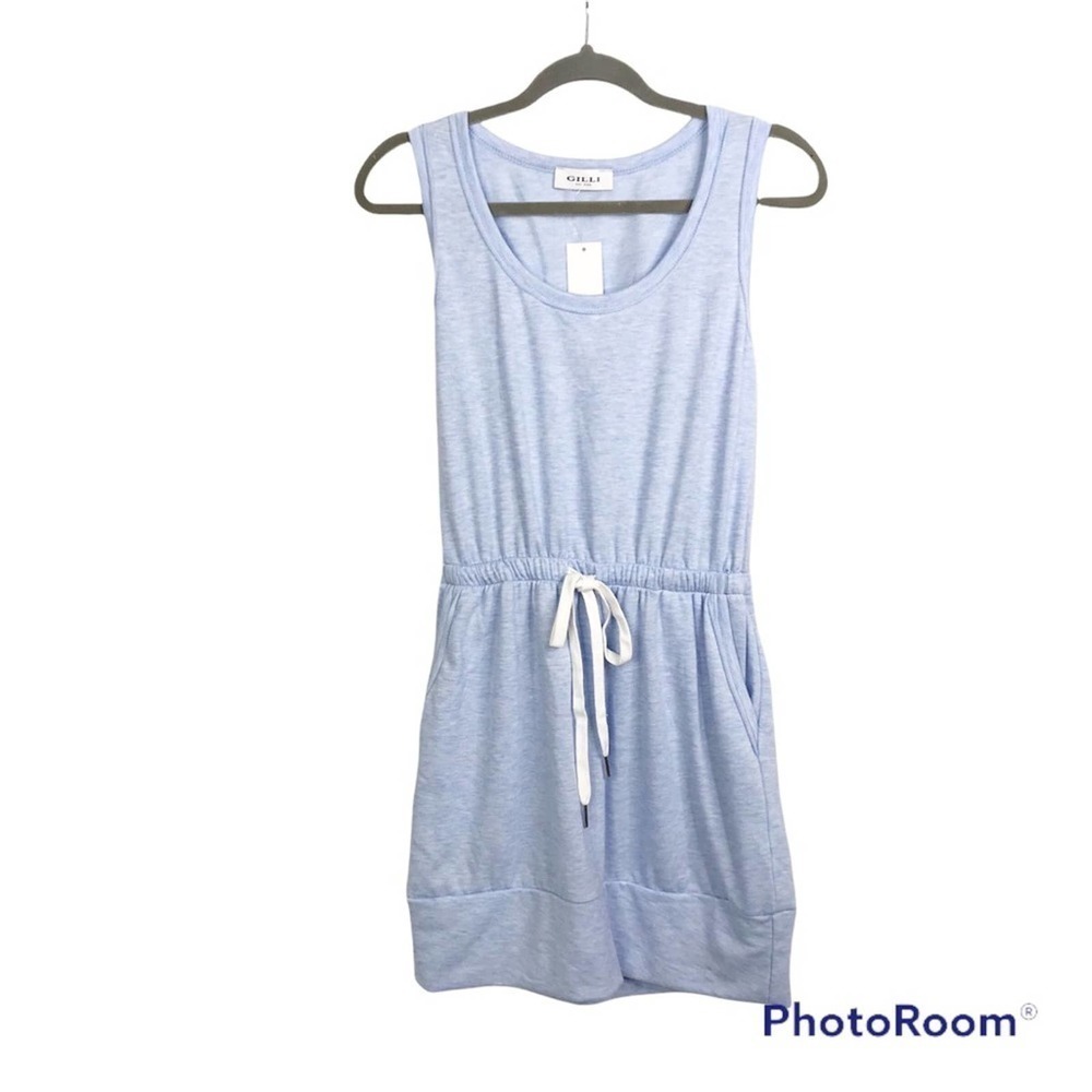 Gilli Ice blue drawstring lounge dress NWT